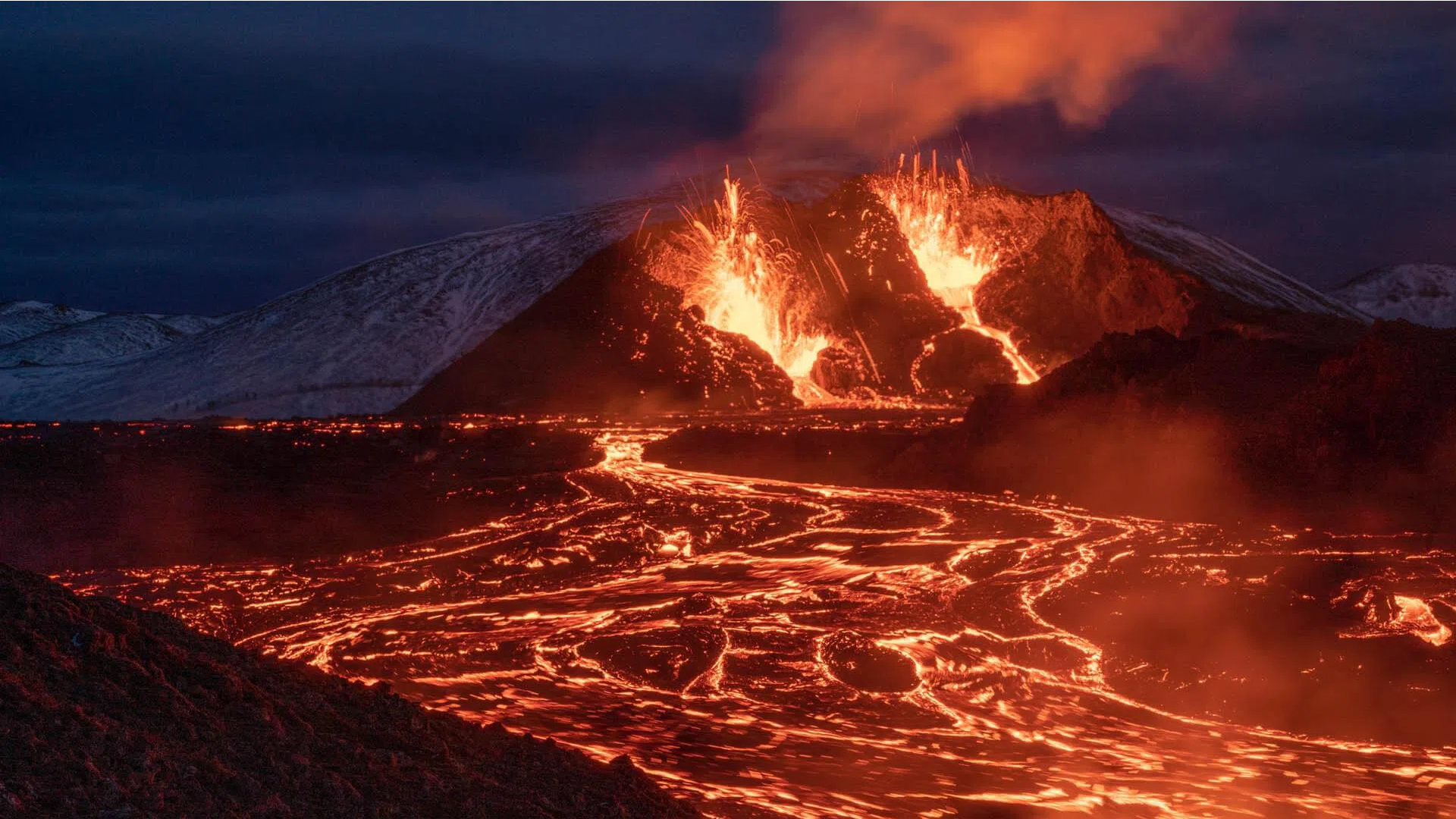 Iceland volcano landscape